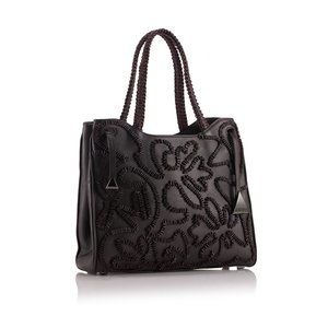 NADA SAWAYA Shari Medium Embroidered Calfskin Tote